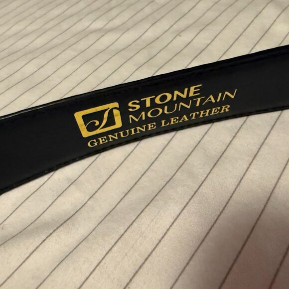 Stone Mountain Leather Mens Belt Black 28 - 44 NWT Wilson's Quick Release Buckle - Picture 4 of 5